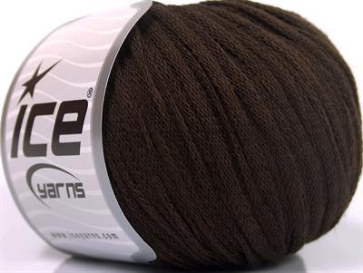 8x50gr. RIBBON WOOL Akrilik, Yün Koyu Kahverengi Kışlık, Yün, Worsted, Zincir