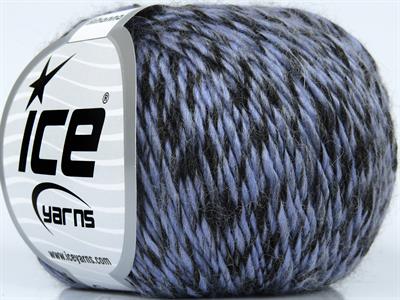 8x50gr. RIHANNA Akrilik, Yün Siyah Kışlık, Yün, Batik Desenli, Akrilik