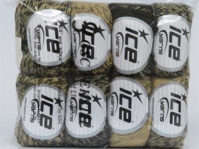 8x50gr. RIHANNA Akrilik, Yün Siyah, Altın Kışlık, Yün, Batik Desenli, Akrilik