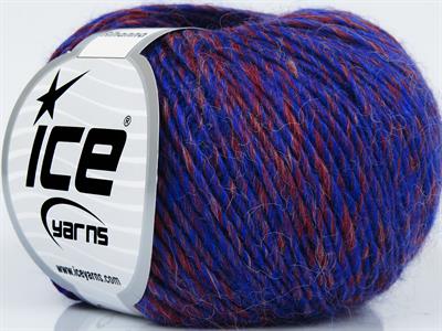 8x50gr. RIHANNA Akrilik, Yün Mavi, Bordo Kışlık, Yün, Batik Desenli, Akrilik