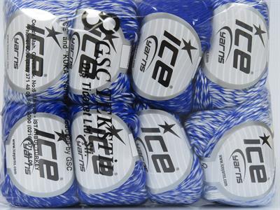 8x50gr. RIHANNA Akrilik, Yün Mavi, Beyaz Kışlık, Yün, Batik Desenli, Akrilik