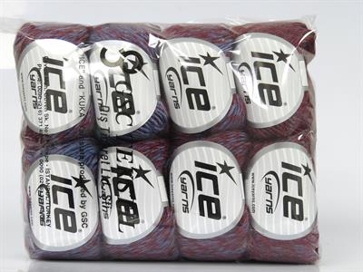 8x50gr. RIHANNA Akrilik, Yün Bordo Kışlık, Yün, Batik Desenli, Akrilik