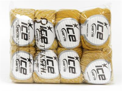 8x50gr. RIHANNA Akrilik, Yün Altın, Açık Gri Kışlık, Yün, Batik Desenli, Akrilik