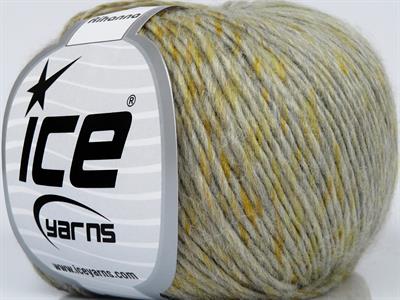 8x50gr. RIHANNA Akrilik, Yün Gri, Altın Kışlık, Yün, Batik Desenli, Akrilik