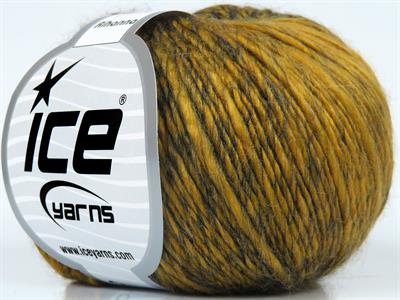 8x50gr. RIHANNA Akrilik, Yün Gri, Altın Kışlık, Yün, Batik Desenli, Akrilik