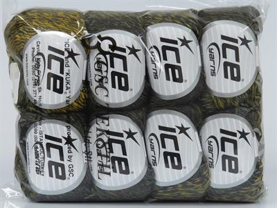 8x50gr. RIHANNA Akrilik, Yün Gri, Altın Kışlık, Yün, Batik Desenli, Akrilik