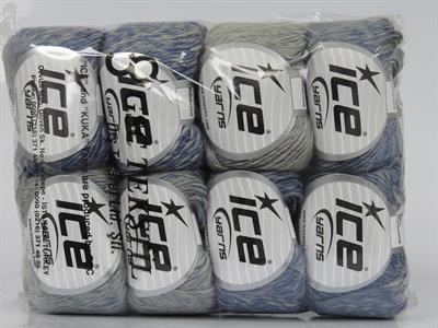 8x50gr. RIHANNA Akrilik, Yün Açık Gri Kışlık, Yün, Batik Desenli, Akrilik