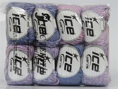 8x50gr. RIHANNA Akrilik, Yün Pembe Kışlık, Yün, Batik Desenli, Akrilik