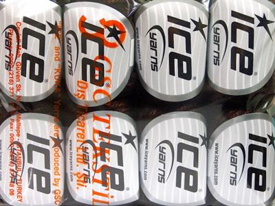 Lot of 8 Skeins Ice Yarns ROCK STAR (19% Merino Wool) Yarn Copper Black