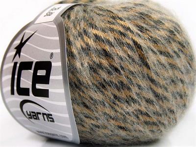 Lot of 8 Skeins Ice Yarns ROCK STAR (19% Merino Wool) Yarn Bronze Black White