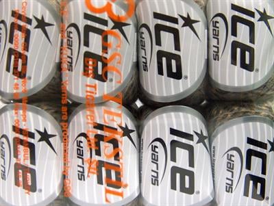 Lot of 8 Skeins Ice Yarns ROCK STAR (19% Merino Wool) Yarn Bronze Black White