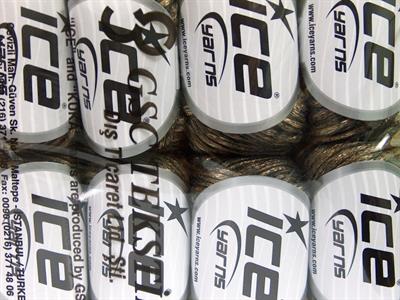 Lot of 8 Skeins Ice Yarns ROCK STAR (19% Merino Wool) Yarn Bronze Dark Brown