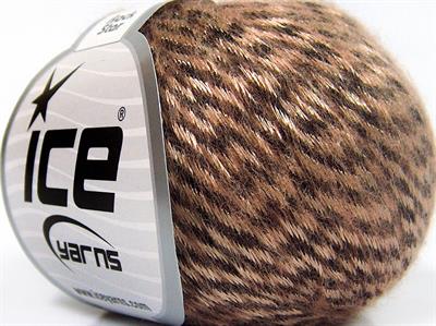 Lot of 8 Skeins Ice Yarns ROCK STAR (19% Merino Wool) Yarn Light Salmon Brown