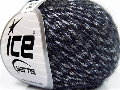 Lot of 8 Skeins Ice Yarns ROCK STAR (19% Merino Wool) Yarn Purple Silver