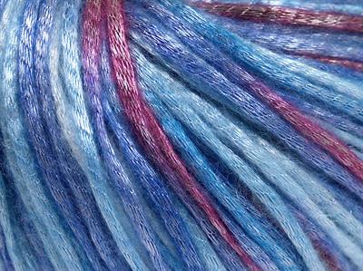 8x50gr. ROCKABILLY COLOR  Bordo, Mavi Tonları, Açık Lila Yazlık İplikler, Batik Desenli, Worsted