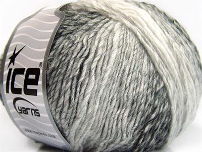 8x50gr. ROSETO Yün, Akrilik Gri Tonları Kışlık, Yün, Batik Desenli