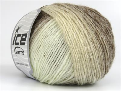 8x50gr. ROSETO Yün, Akrilik Krem, Kahverengi Tonları Kışlık, Yün, Batik Desenli