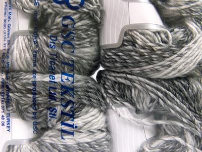 4x100gr. ROSETO WORSTED Yün, Akrilik Siyah, Beyaz, Gri Tonları Kışlık, Yün, Batik Desenli, Worsted