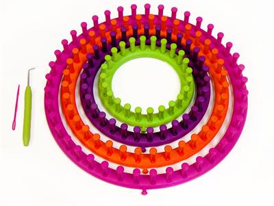 Round Knitting Looms Set - 4 Sizes .