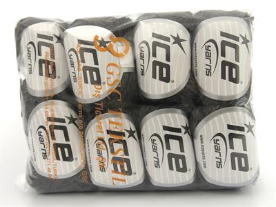 Lot of 8 Skeins Ice Yarns ROYAL WOOL (80% Wool) Yarn Anthracite Black