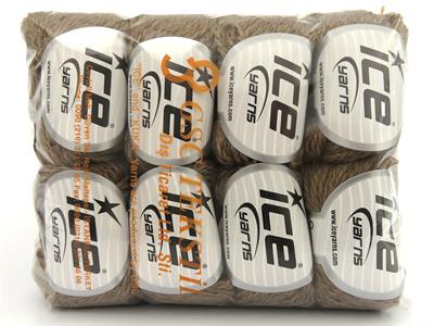 Lot of 8 Skeins Ice Yarns ROYAL WOOL (80% Wool) Yarn Camel Milky Brown