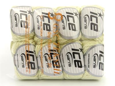 Lot of 8 Skeins Ice Yarns ROYAL WOOL (80% Wool) Hand Knitting Yarn Cream