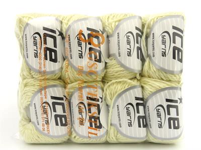 Lot of 8 Skeins Ice Yarns ROYAL WOOL (80% Wool) Hand Knitting Yarn Dark Cream