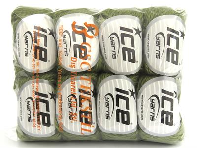 Lot of 8 Skeins Ice Yarns ROYAL WOOL (80% Wool) Hand Knitting Yarn Khaki Shades