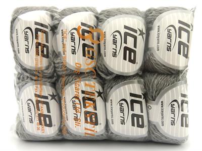 Lot of 8 Skeins Ice Yarns ROYAL WOOL (80% Wool) Hand Knitting Yarn Light Grey