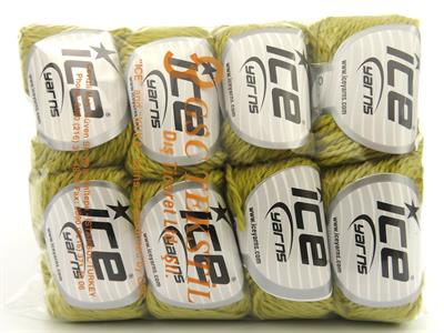Lot of 8 Skeins Ice Yarns ROYAL WOOL (80% Wool) Yarn Light Olive Green