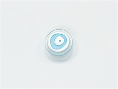 Sale Button Blue, White 15mm long