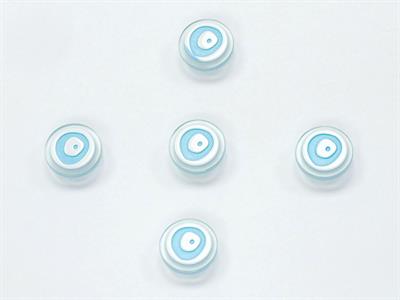 Sale Button Blue, White 15mm long