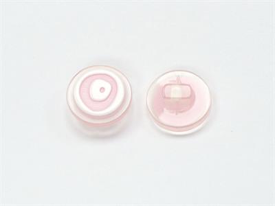 Sale Button Pink, White 15mm long
