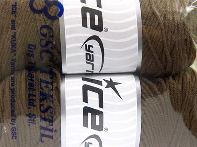 2x200gr. SAVER  Kahverengi Kışlık, Düz iplikler, Worsted, 100% Akrilik , Makina Yıkama