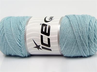 4x100gr. SAVER 100 Akrilik Açık Mavi Kışlık, Düz iplikler, Worsted, 100% Akrilik , Makina Yıkama