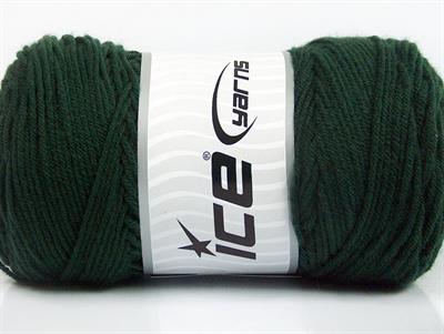 2x200gr. SAVER  Koyu yeşil Kışlık, Düz iplikler, Worsted, 100% Akrilik , Makina Yıkama