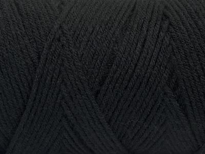 2x200gr. SAVER  Siyah Kışlık, Düz iplikler, Worsted, 100% Akrilik , Makina Yıkama