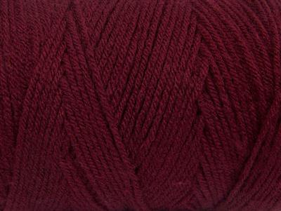2x200gr. SAVER  Bordo Kışlık, Düz iplikler, Worsted, 100% Akrilik , Makina Yıkama