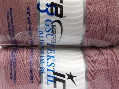 2x200gr. SAVER  Koyu Gül Pembe Kışlık, Düz iplikler, Worsted, 100% Akrilik , Makina Yıkama