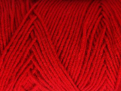 2x200gr. SAVER  Kırmızı Kışlık, Düz iplikler, Worsted, 100% Akrilik , Makina Yıkama