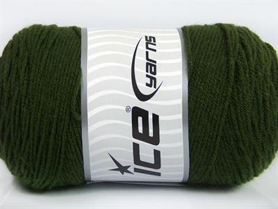 2x200gr. SAVER  Koyu yeşil Kışlık, Düz iplikler, Worsted, 100% Akrilik , Makina Yıkama