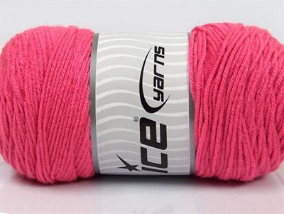 2x200gr. SAVER  Şeker pembe Kışlık, Düz iplikler, Worsted, 100% Akrilik , Makina Yıkama