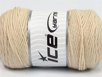 2x200gr. SAVER  Açık Bej Kışlık, Düz iplikler, Worsted, 100% Akrilik , Makina Yıkama