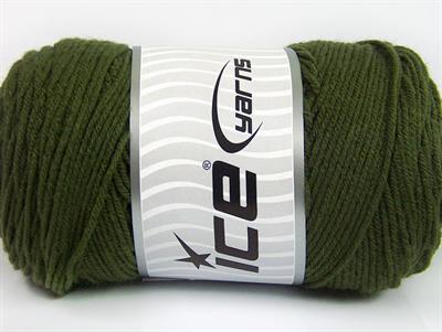 2x200gr. SAVER  Koyu yeşil Kışlık, Düz iplikler, Worsted, 100% Akrilik , Makina Yıkama