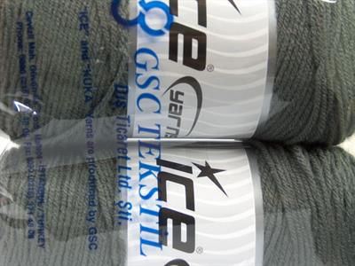 2x200gr. SAVER  Koyu Gri Kışlık, Düz iplikler, Worsted, 100% Akrilik , Makina Yıkama