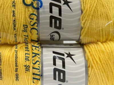 2x200gr. SAVER  Sarı Kışlık, Düz iplikler, Worsted, 100% Akrilik , Makina Yıkama