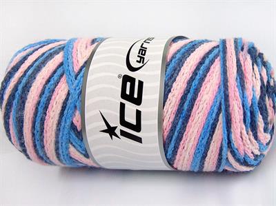 Lot of 2 x 200gr Skeins Ice Yarns SAVER CHAIN COLOR Yarn Blue Shades Pink Shades