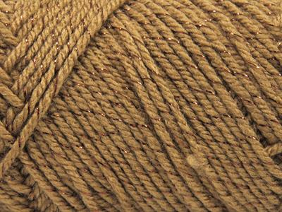 Lot of 4 x 100gr Skeins Ice Yarns SAVER GLITZ Hand Knitting Yarn Camel