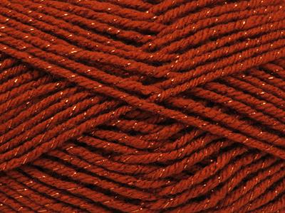 Lot of 4 x 100gr Skeins Ice Yarns SAVER GLITZ Hand Knitting Yarn Copper