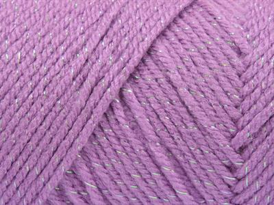 Lot of 4 x 100gr Skeins Ice Yarns SAVER GLITZ Hand Knitting Yarn Light Lilac